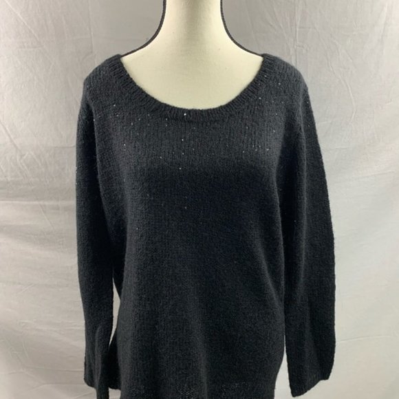 Black Sweater With Glitter Beads - Picture 3 of 6